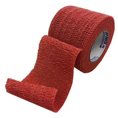 Bandage CoFlex 2"x5yd Compression Elastic Red LF Non-Sterile 36/Case - Surgical Supplies NY